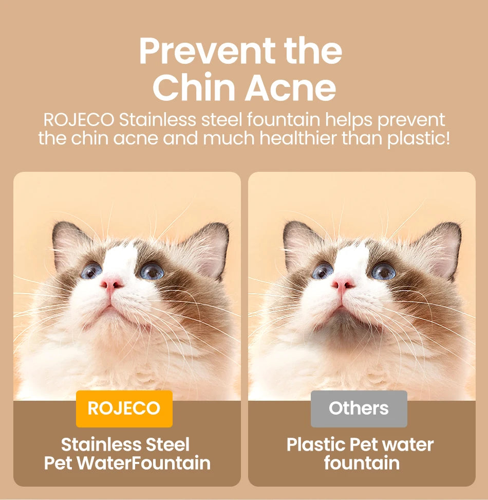 Premium Stainless Steel Cat Water Fountain with Automatic Flow System