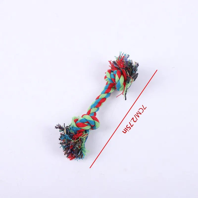 Cotton Rope Knot Dog Toy - Dental Health Chew Toy for All Dog Sizes