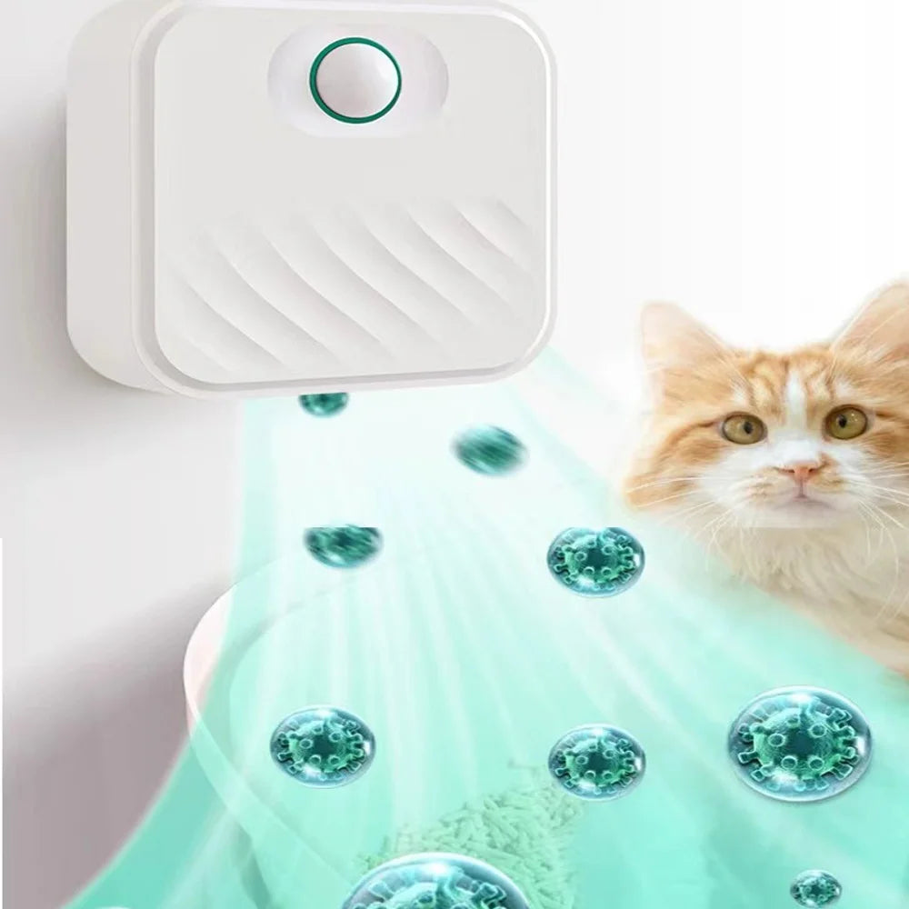 Smart Cat Litter Box Odor Purifier - Rechargeable Air Deodorizer