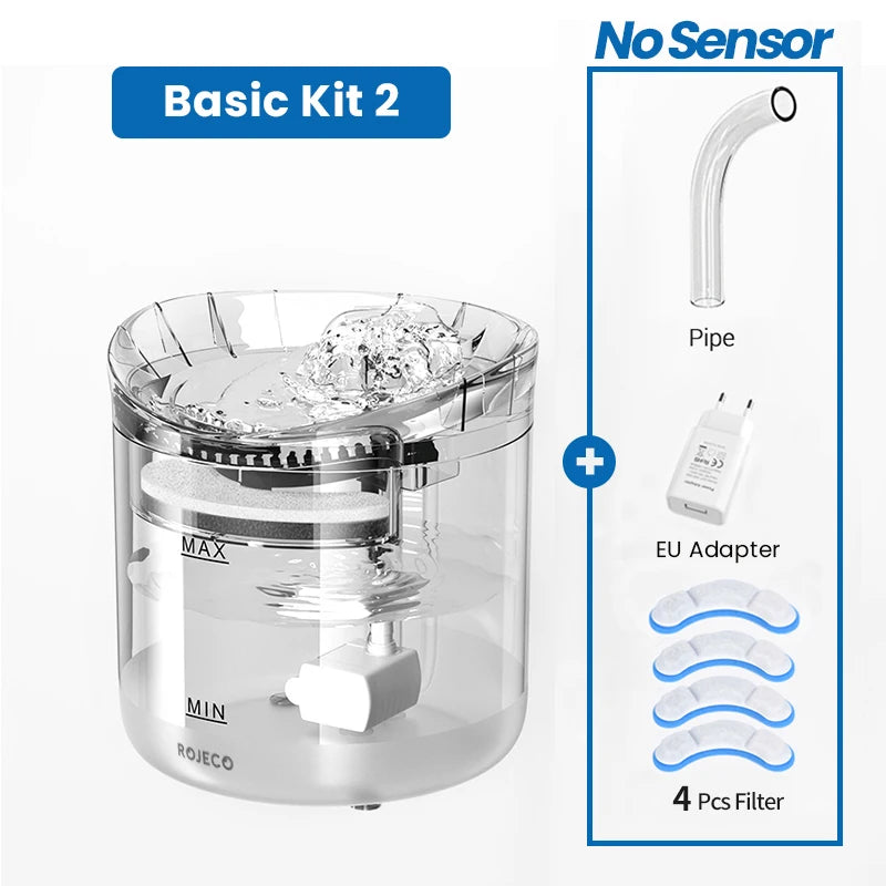 Automatic Cat Water Fountain - Smart Sensor Pet Drinking Dispenser with Accessories