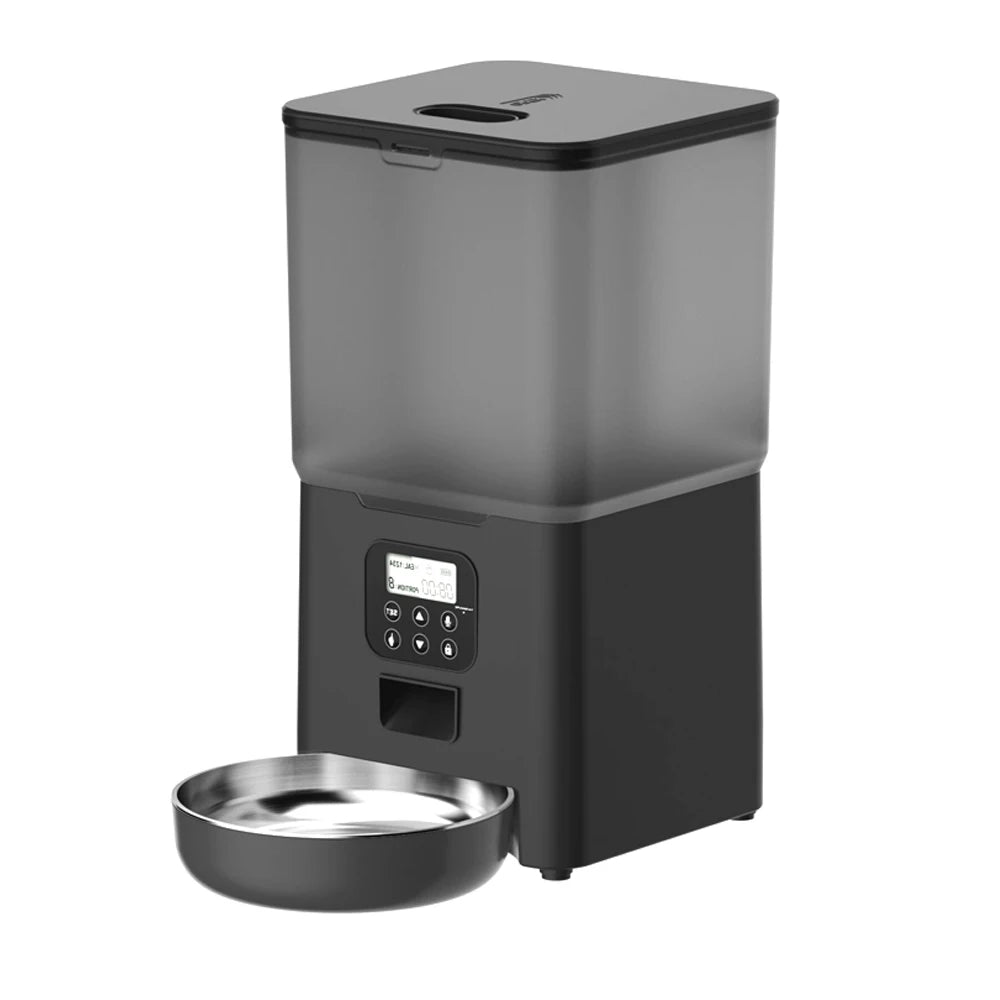 Smart WiFi Pet Feeder with Voice Control - 6L Large Capacity Automatic Dispenser