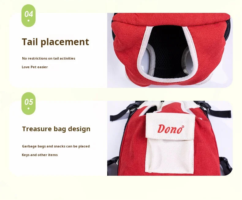 Pet Carrier Backpack - Breathable Mesh Travel Bag for Dogs & Cats