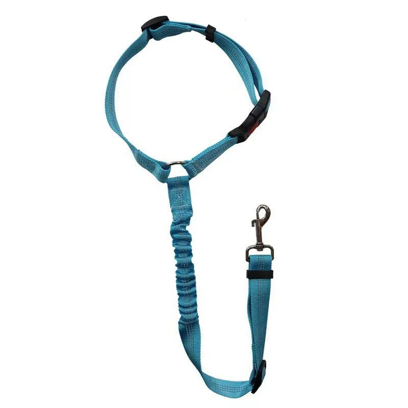 2-in-1 Dog Car Safety Seatbelt - Adjustable Reflective Headrest Restraint