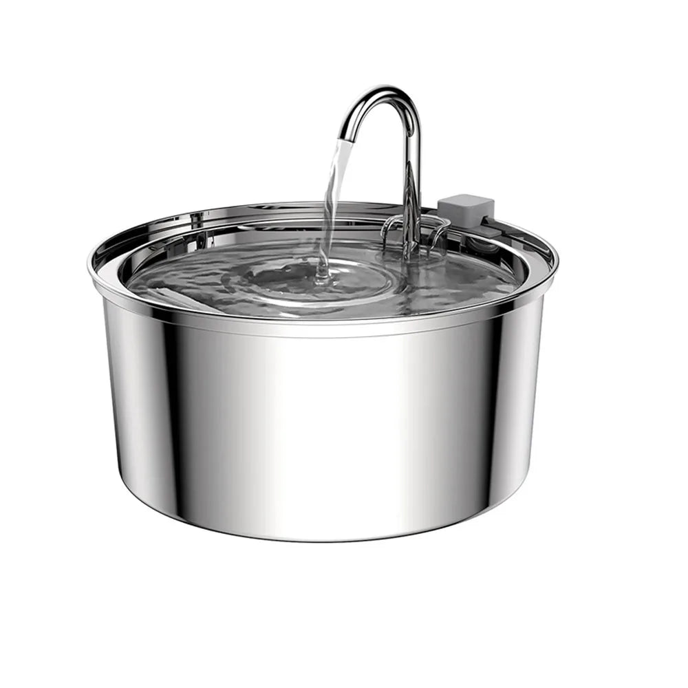 USB Electric Pet Water Fountain - Stainless Steel Silent Filter Fountain