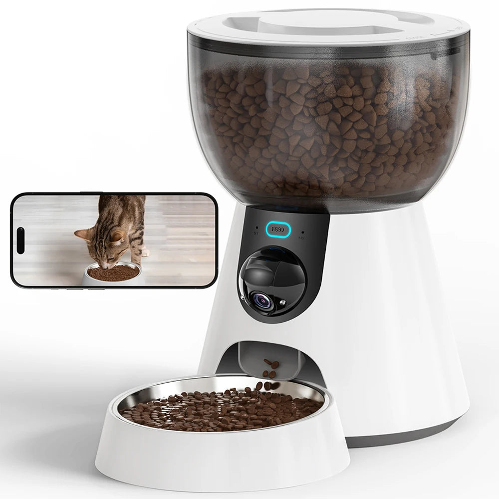 Smart Pet Feeder with 5G Camera - 4L Large Capacity Automatic Food Dispenser