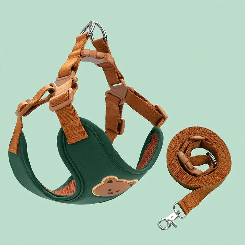 Adjustable Dog Chest Harness with Leash Set