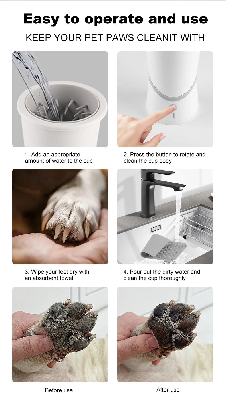 USB Rechargeable Dog Paw Cleaner