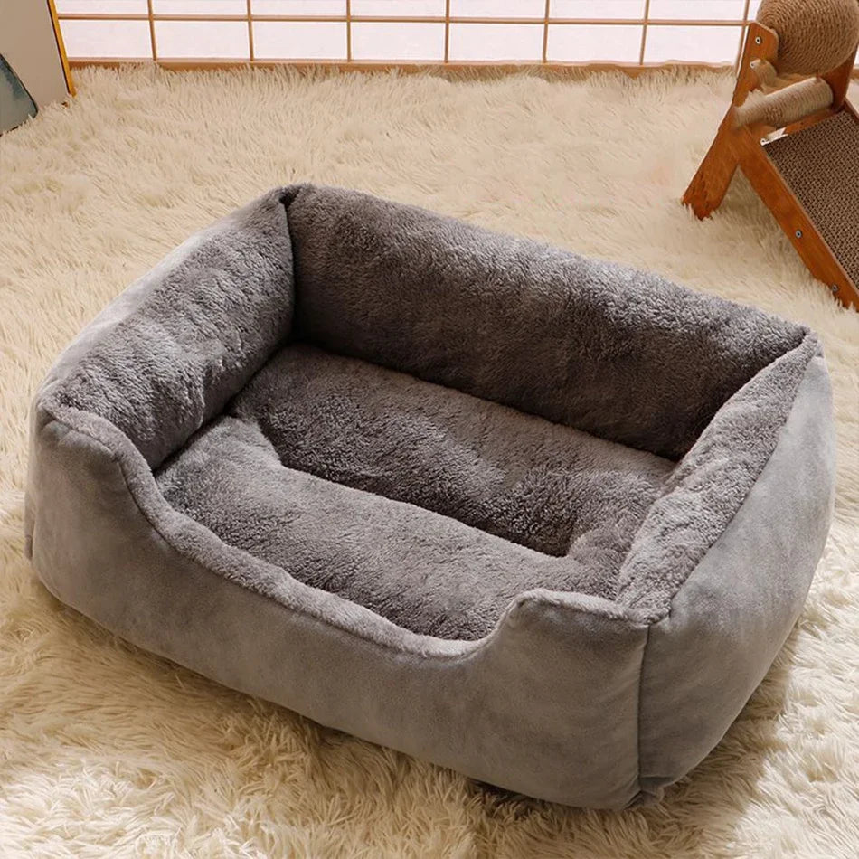 Cozy Pet Bed for Cats and Dogs - Soft Cushion Basket