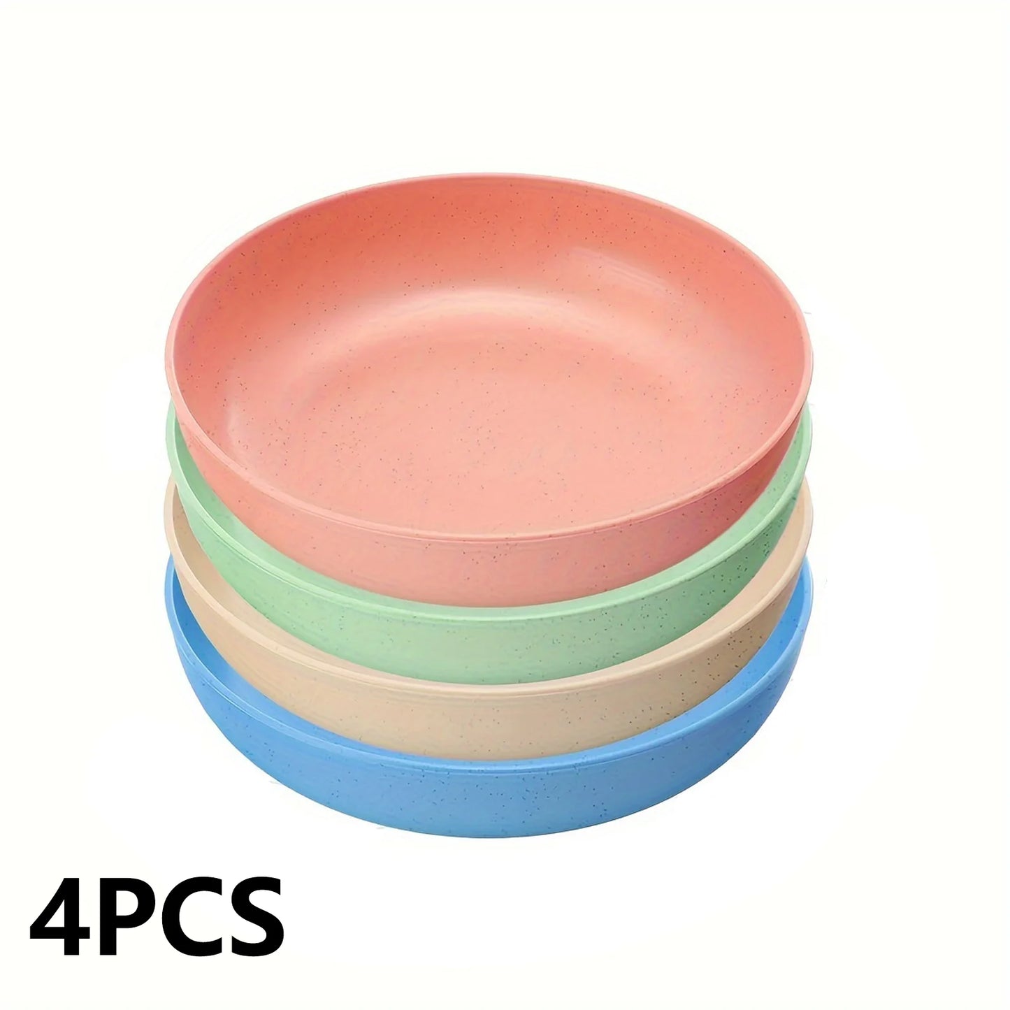 Cat Bowls Set of 4 - Wide Shallow Non-Slip Feeding Dishes for Small Cats