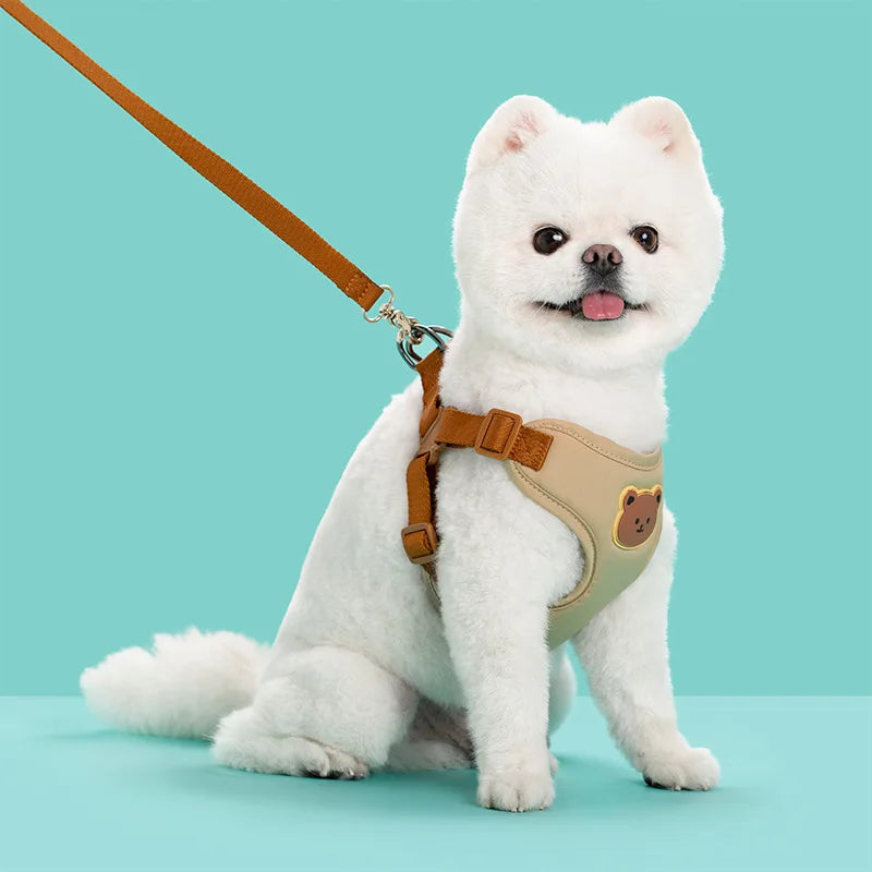 Breathable Pet Harness and Leash Set - Comfortable Chest Vest for Small to Medium Dogs