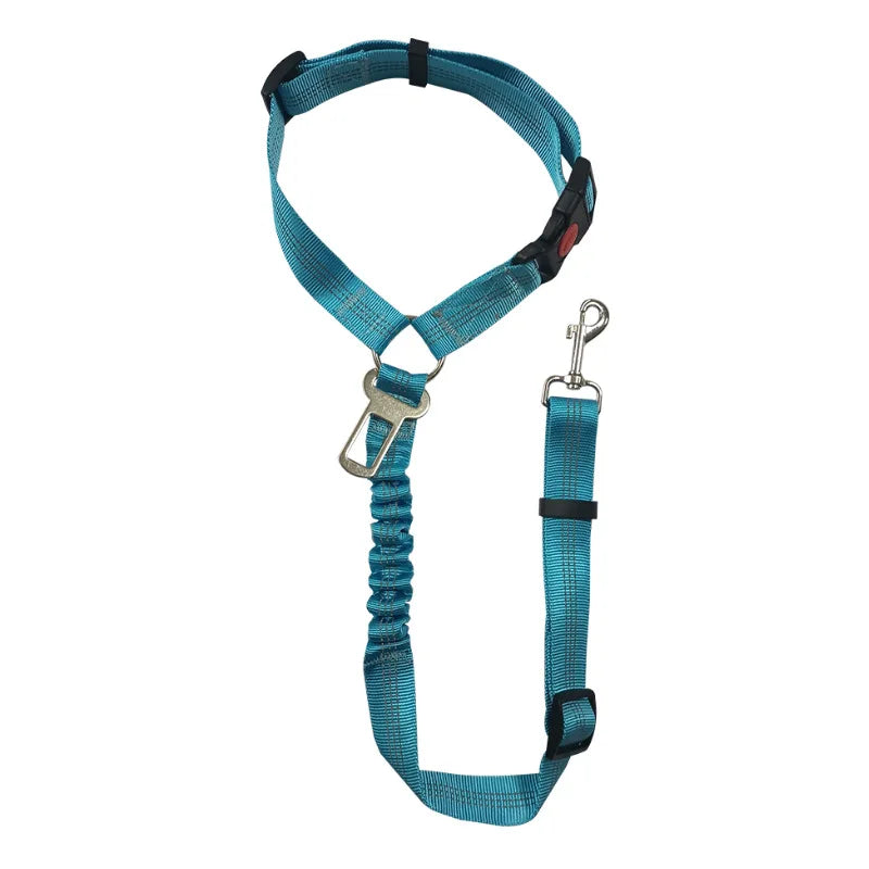 2-in-1 Dog Car Safety Seatbelt - Adjustable Reflective Headrest Restraint