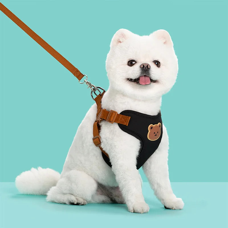 Breathable Pet Harness and Leash Set - Comfortable Chest Vest for Small to Medium Dogs