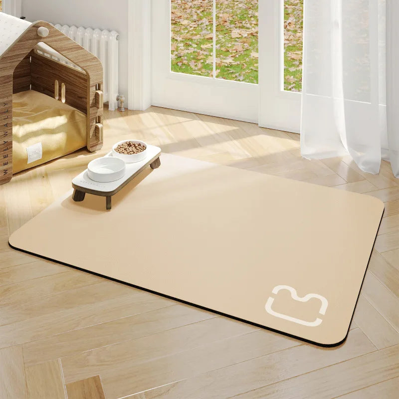 Absorbent Pet Feeding Mat with Waterproof Backing