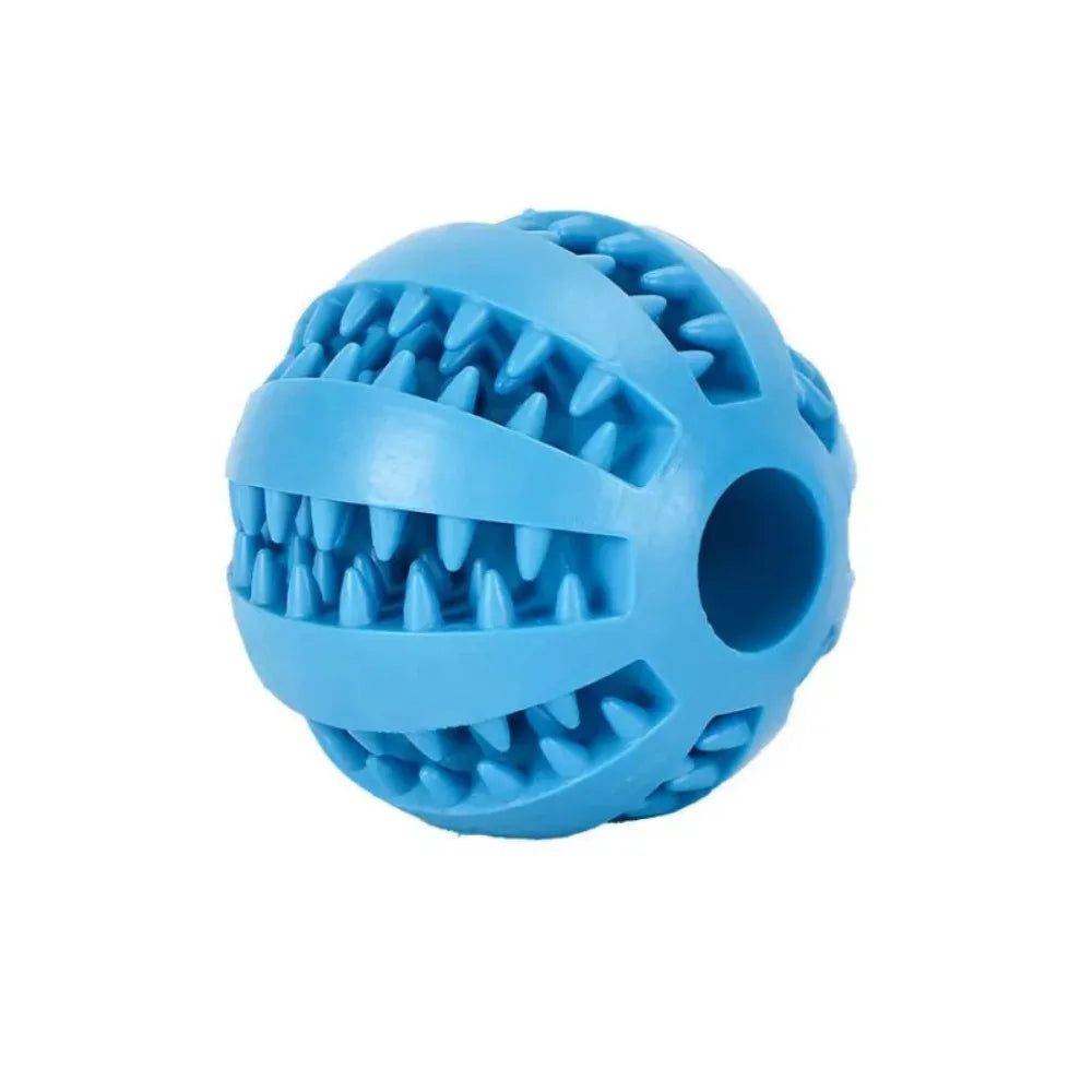 Interactive Rubber Ball Dog Toy - Natural Rubber Treat Dispensing Ball