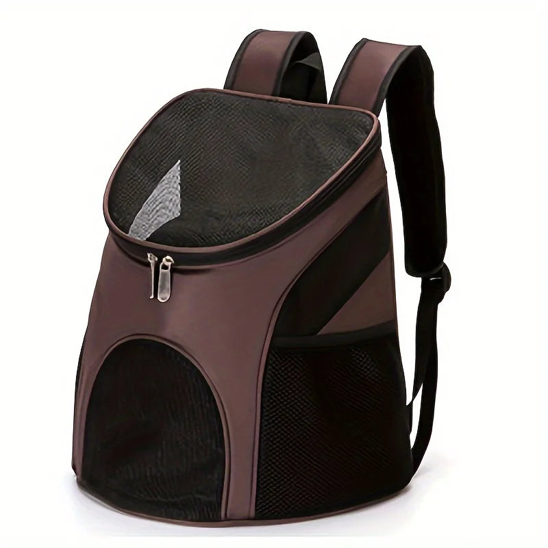 Portable Dog Carrier Backpack - Breathable Mesh Travel Bag with Large Capacity