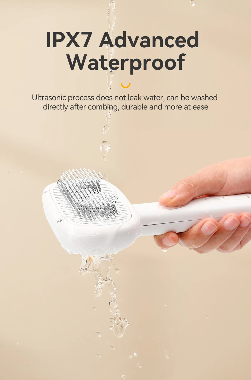 Pet Steam Comb - Electric Spray Brush for Dog & Cat Hair Removal and Grooming
