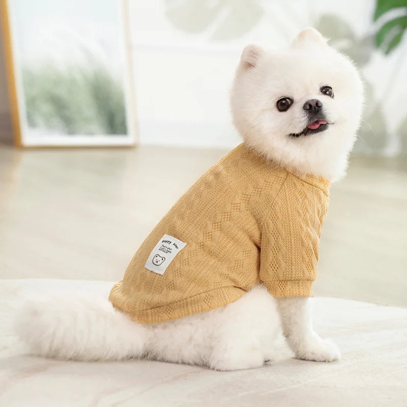 Knitted Dog Sweater for Autumn and Winter