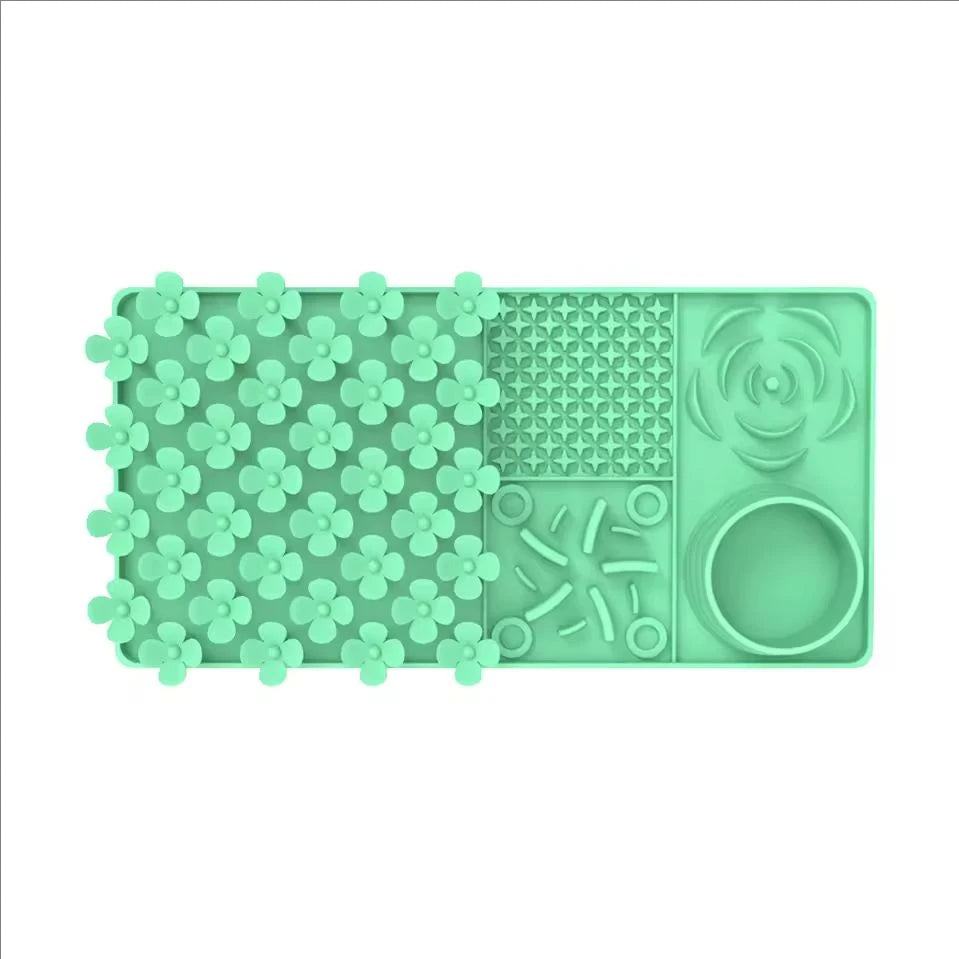 Silicone Lick Mat with Suction Cup for Dogs — Slow Feeder & Bath Distraction