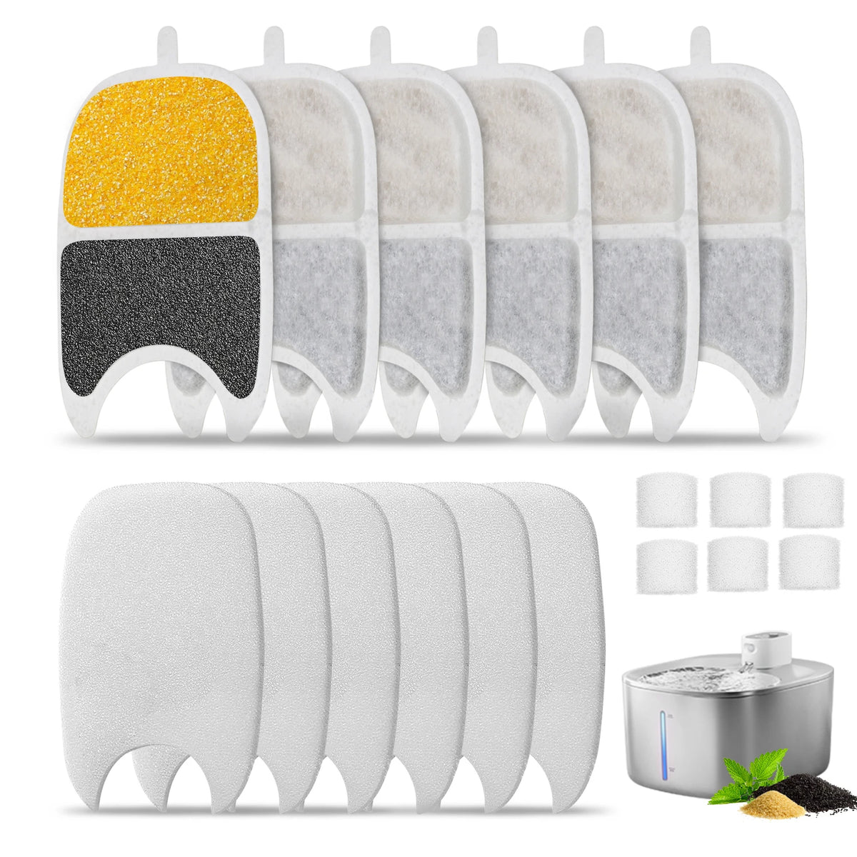 Replacement Cat Water Fountain Filters & Sponges