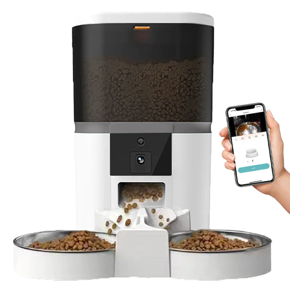 4L Smart Automatic Pet Feeder with Camera - Timed Food Dispenser for Cats & Small Dogs