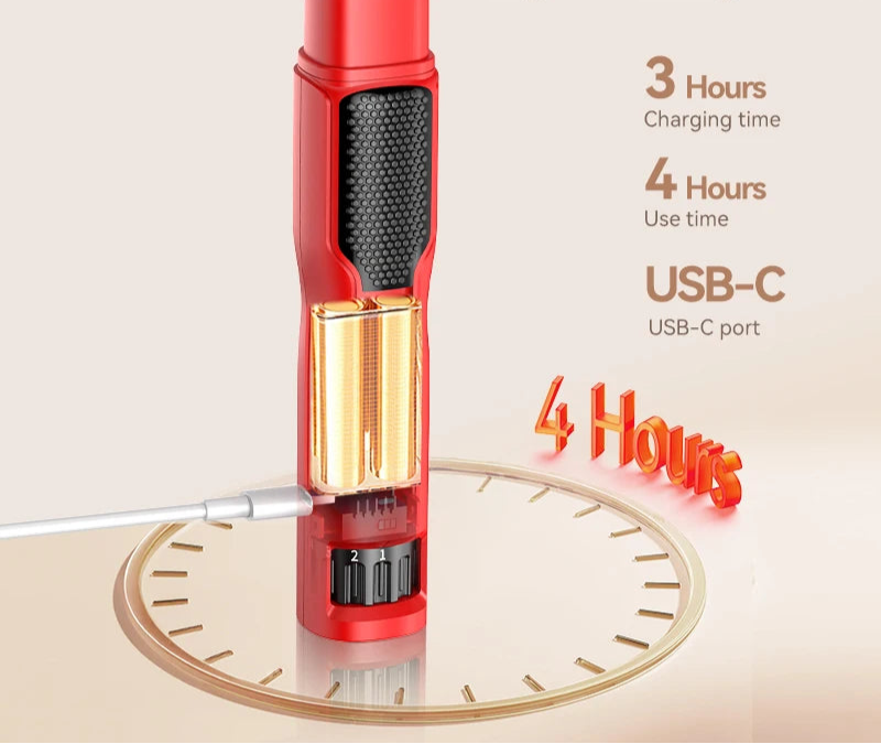 Electric Pet Nail Grinder with LED Light - Rechargeable Dog Cat Claw Trimmer
