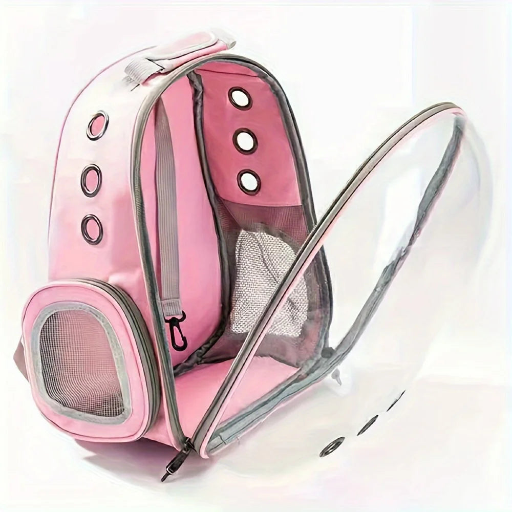 Space Capsule Cat Backpack - Transparent Pet Carrier with Ventilation