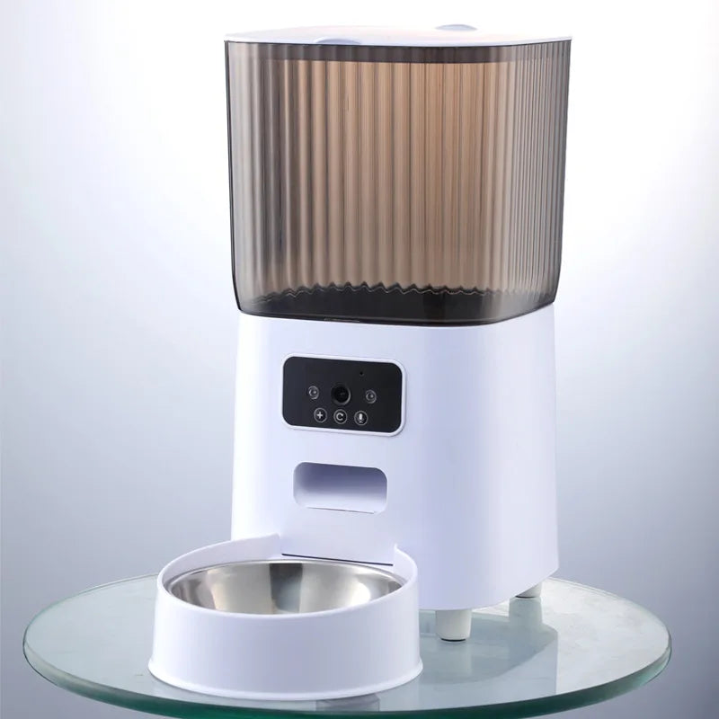 Smart WiFi Pet Feeder with HD Camera - 5L Automatic Food Dispenser