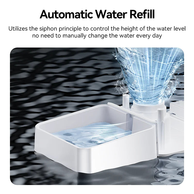 8.5L Automatic Pet Feeder with Water Fountain - WiFi Remote Control Smart Dispenser