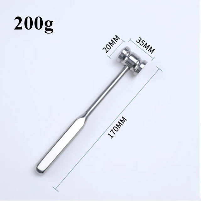 Double-Headed Veterinary Bone Hammer - Stainless Steel Professional Tool