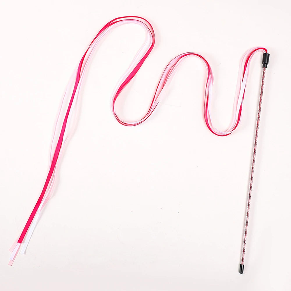 Satin Ribbon Cat Teaser Wand