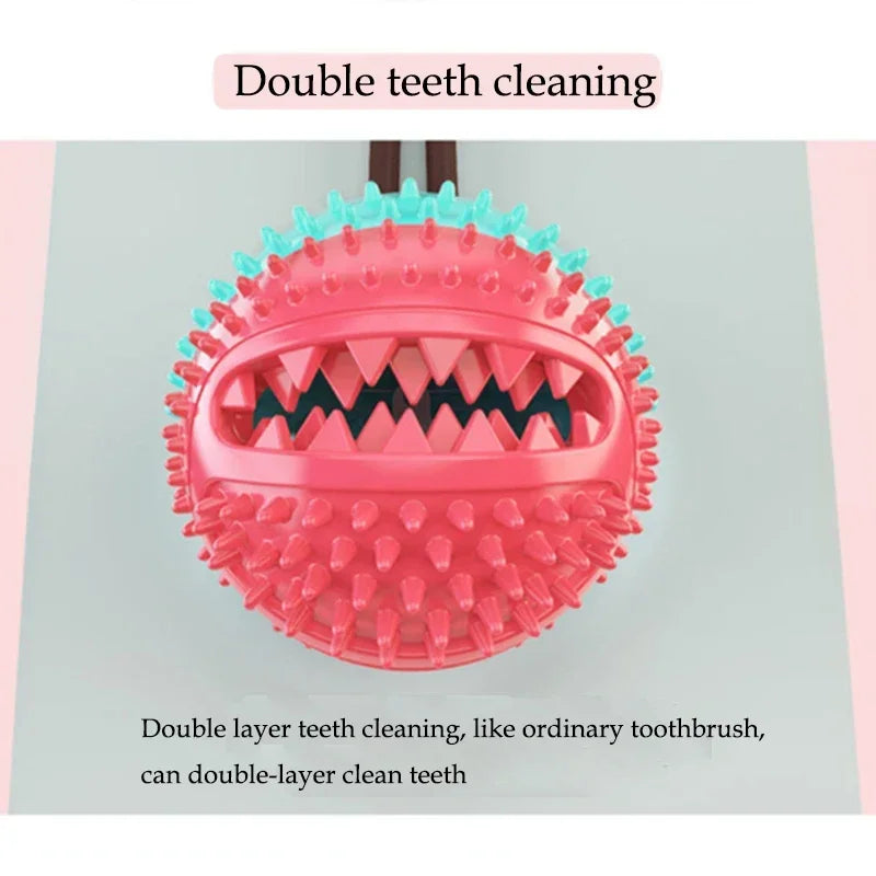 Interactive Rubber Food Dispenser Ball with Bell - Dog Chew Toy