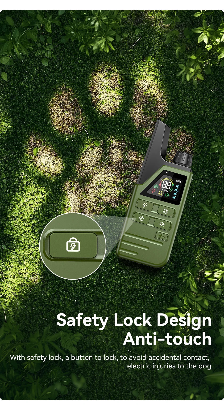 Remote Dog Training Collar - Rechargeable Bark Control System with Multiple Training Modes