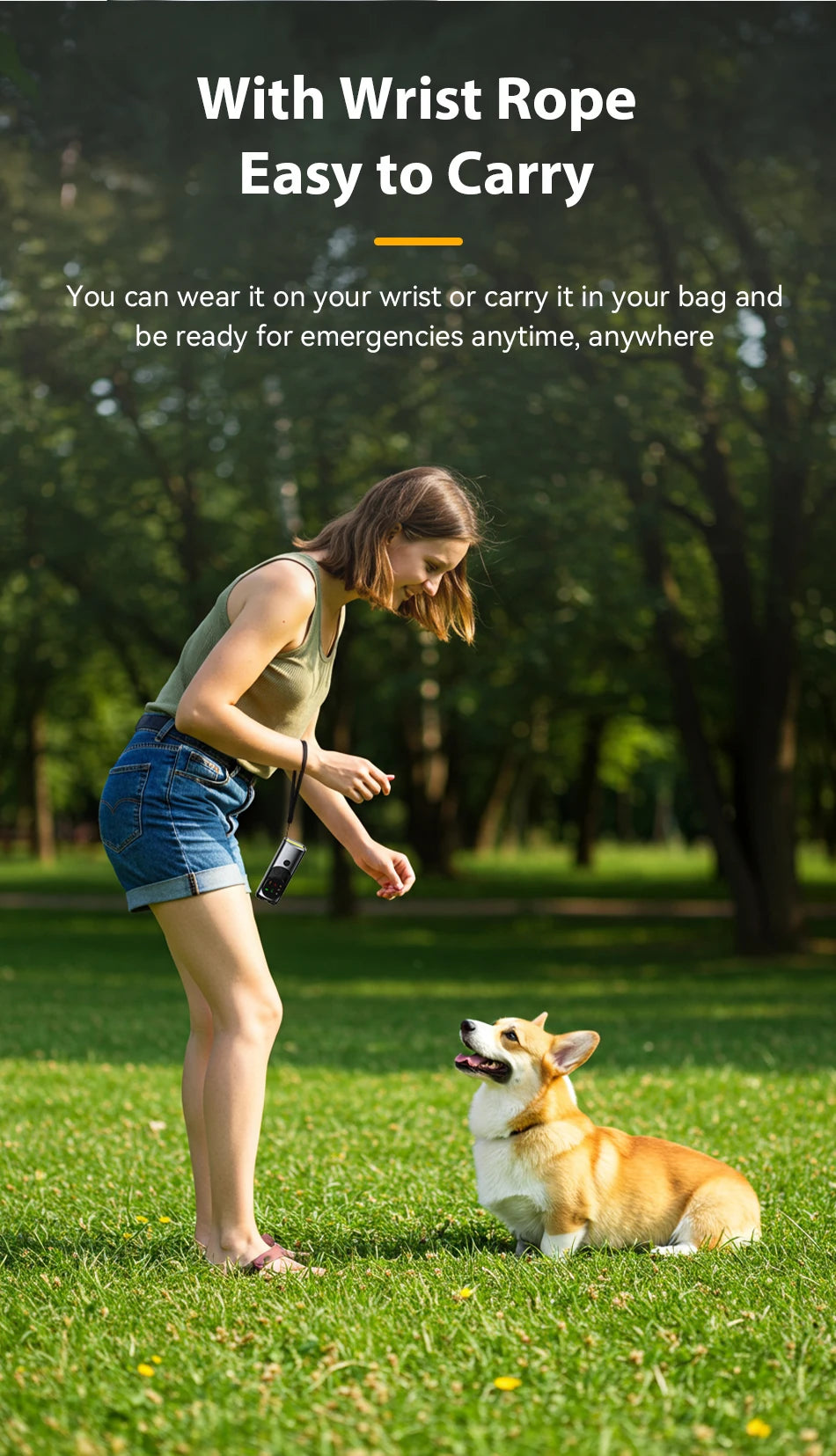 Ultrasonic Dog Training Device - Anti-Barking Trainer with LED Flashlight
