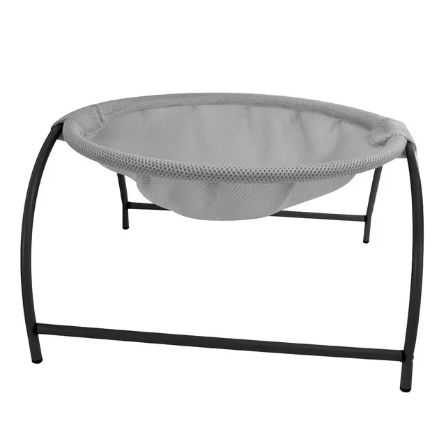 Elevated Pet Hammock Bed - Free-Standing Metal Frame with Breathable Fabric