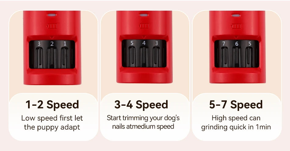 Electric Pet Nail Grinder with LED Light - Rechargeable Dog Cat Claw Trimmer