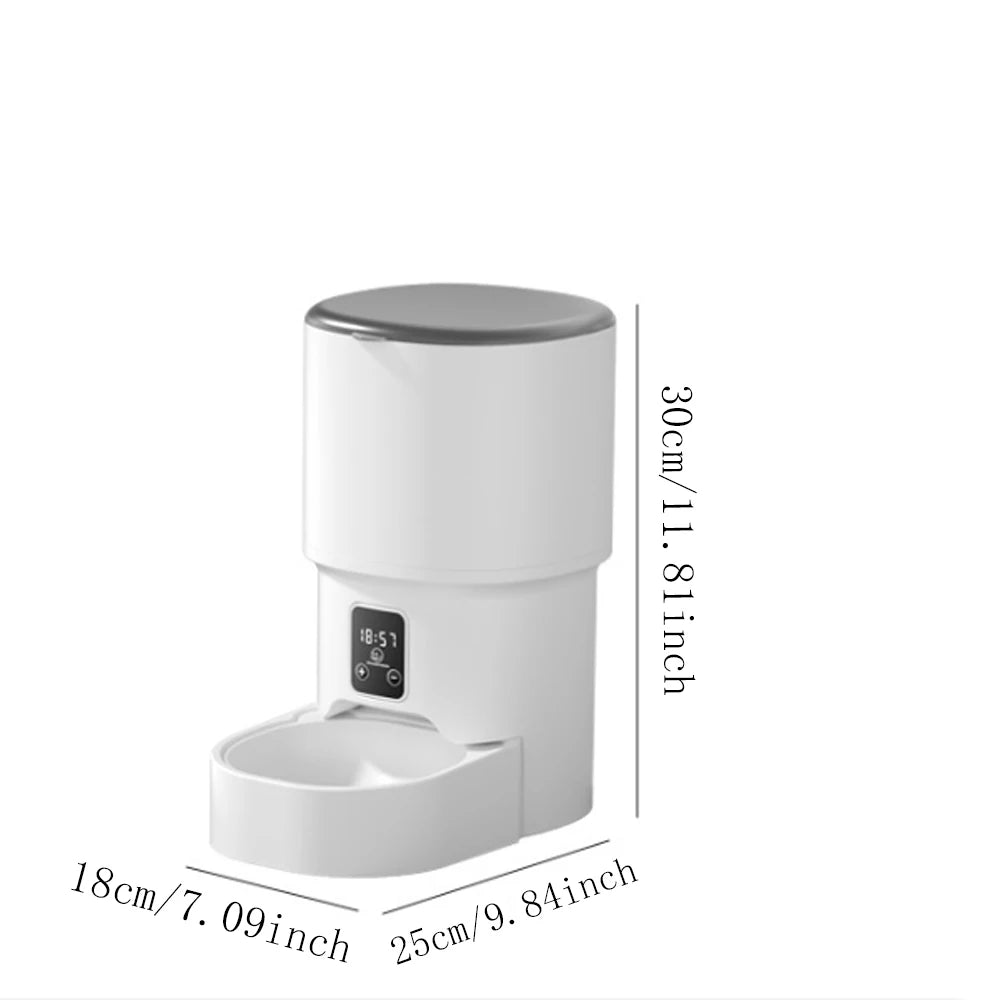 4L Smart WiFi Pet Feeder with Button Control - Intelligent Automatic Food Dispenser for Cats & Dogs