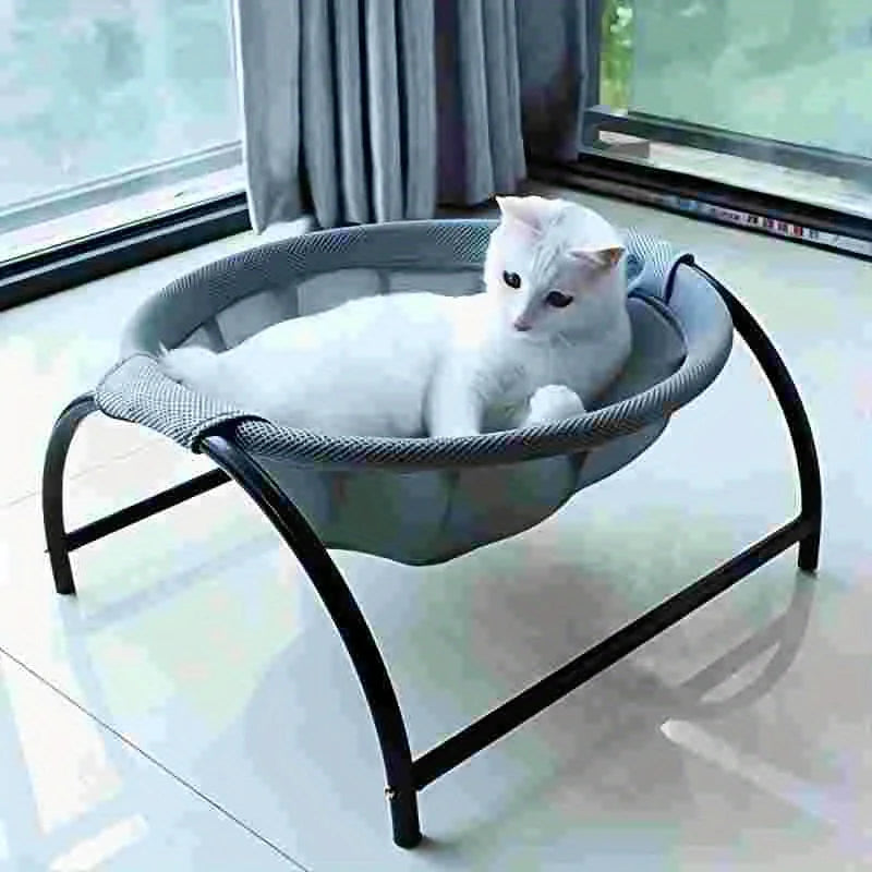 Breathable Cat Hammock Bed - Elevated Cooling Cot for Ultimate Comfort