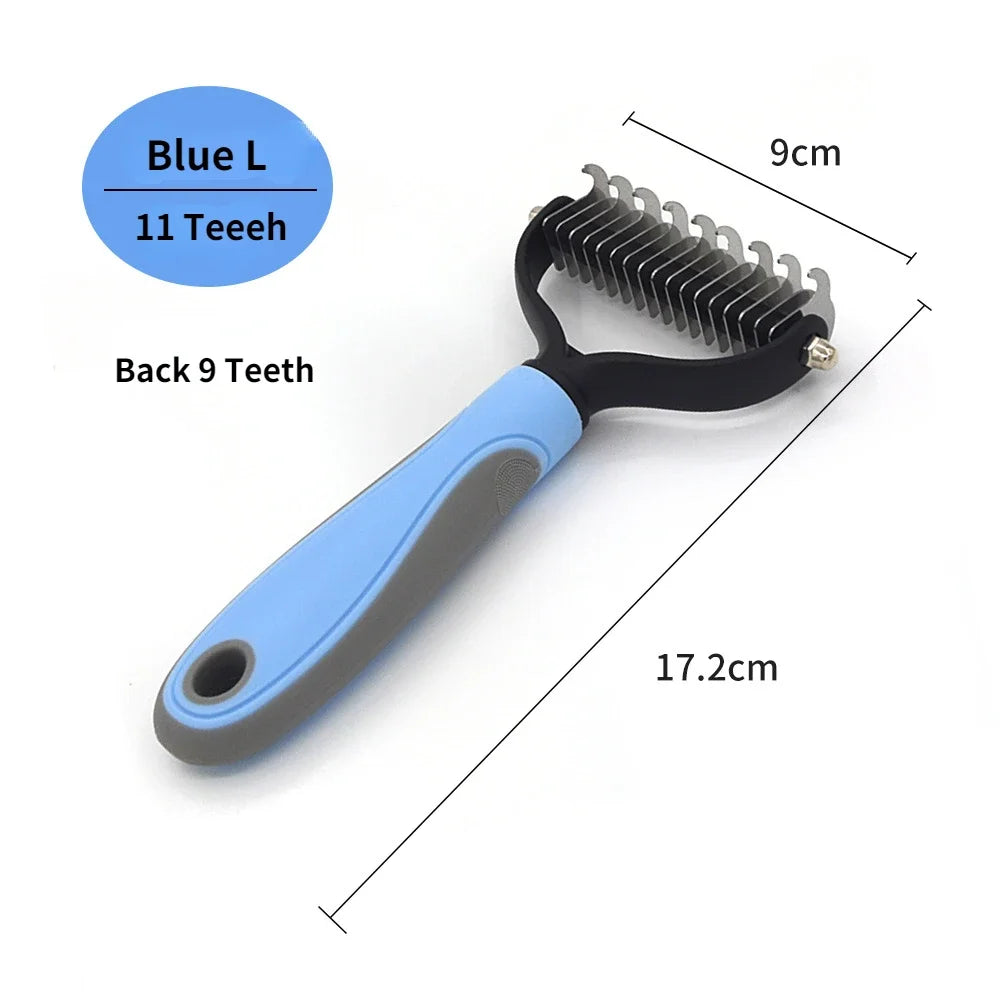Pet Deshedding Brush - Professional Grooming Tool for Dogs & Cats