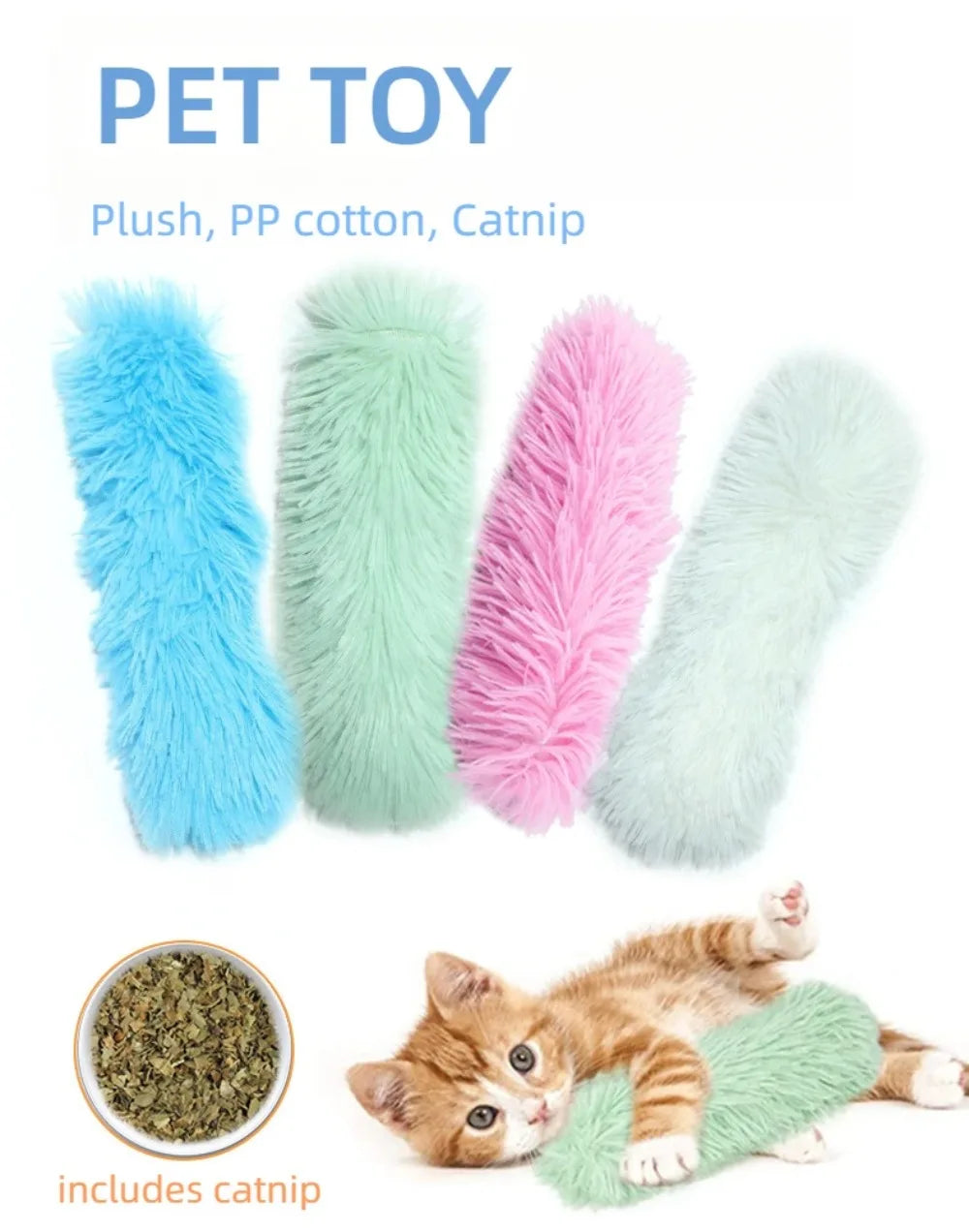 Catnip Fish Pillow Toys - Plush Interactive Cat Exercise Set