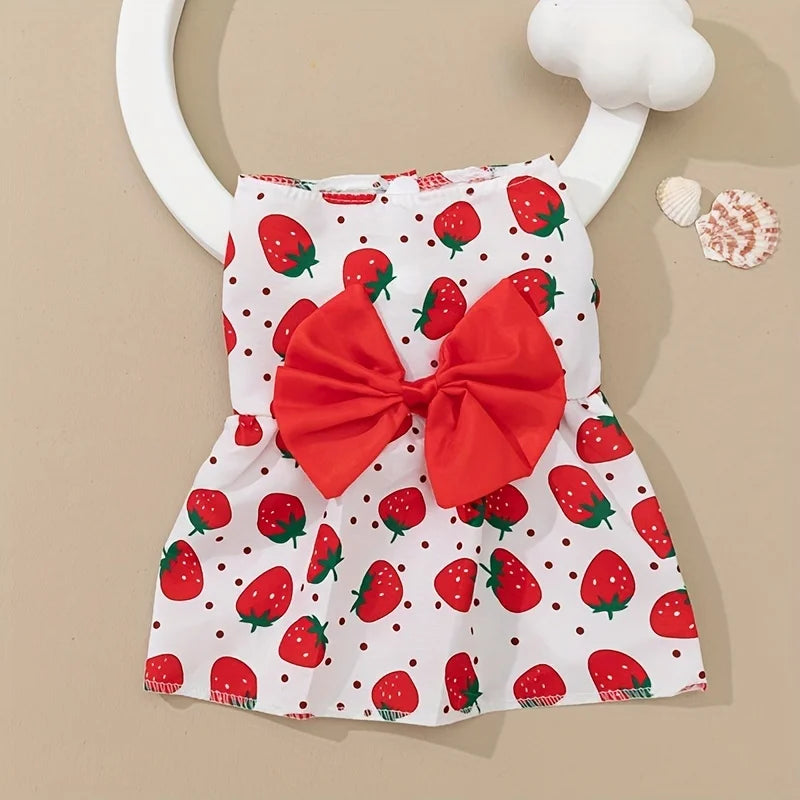 Floral Pet Dress - Soft Sleeveless Outfit for Cats and Small Dogs
