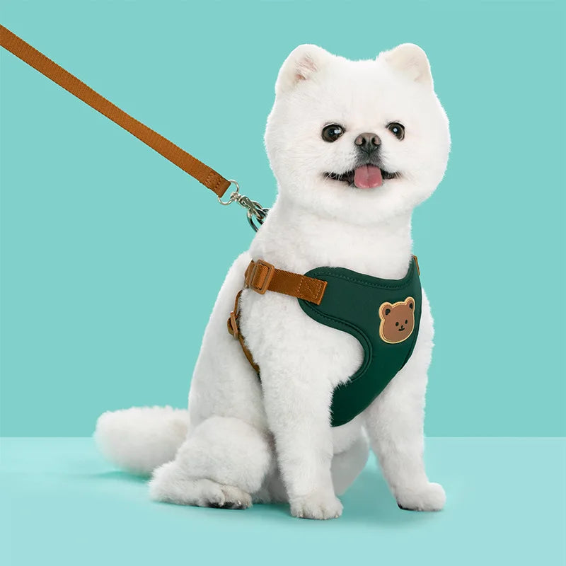 Breathable Pet Harness and Leash Set - Comfortable Chest Vest for Small to Medium Dogs