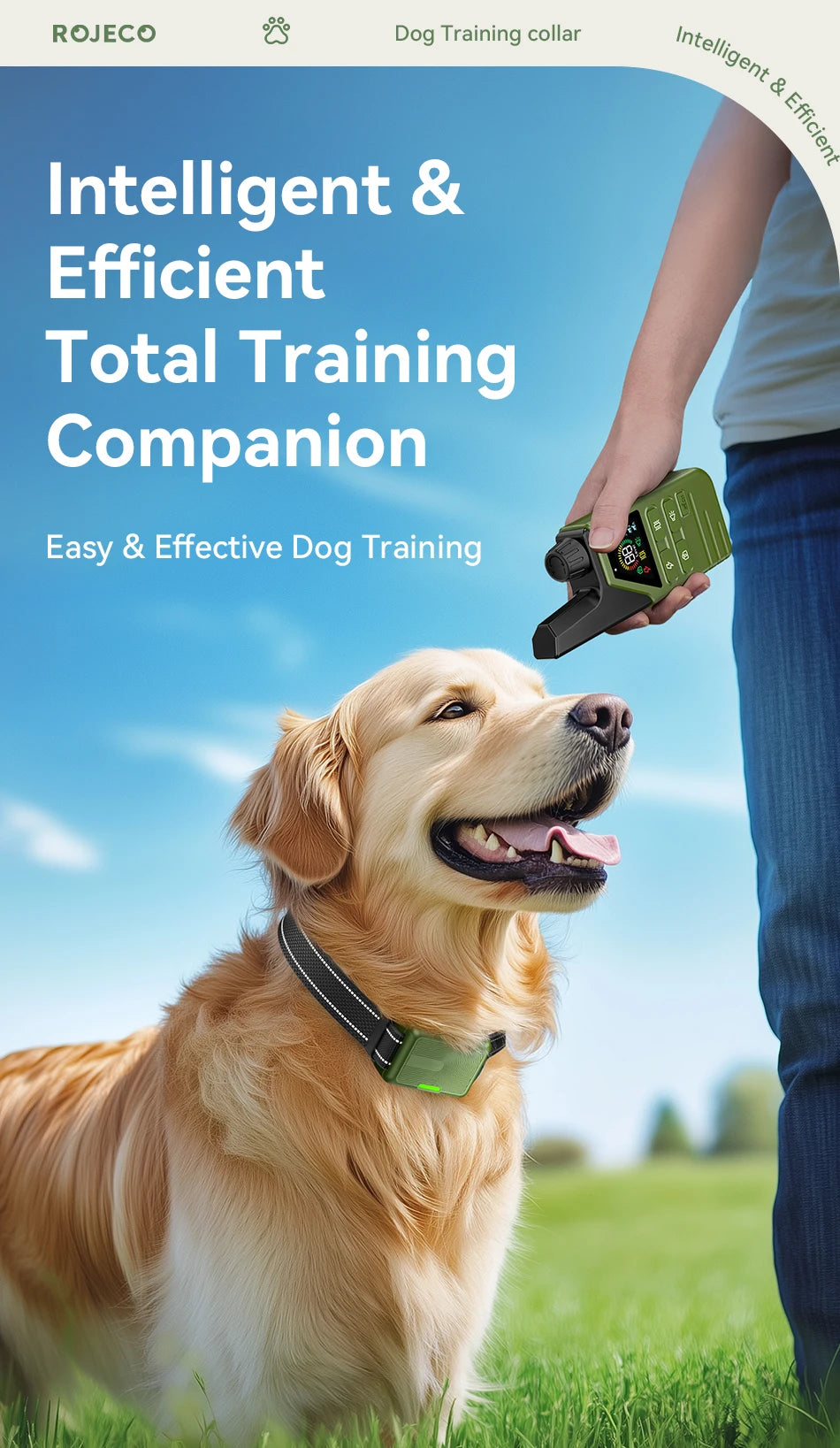Remote Dog Training Collar - Rechargeable Bark Control System with Multiple Training Modes