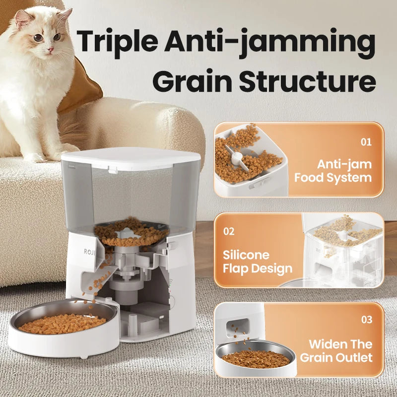 Adjustable Height Elevated Holder for Automatic Pet Feeders