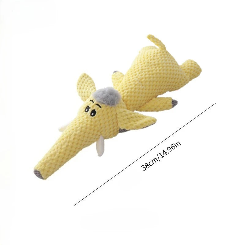 Plush Squeaky Dog Toy - Durable Animal Chew Toy for Small & Large Dogs