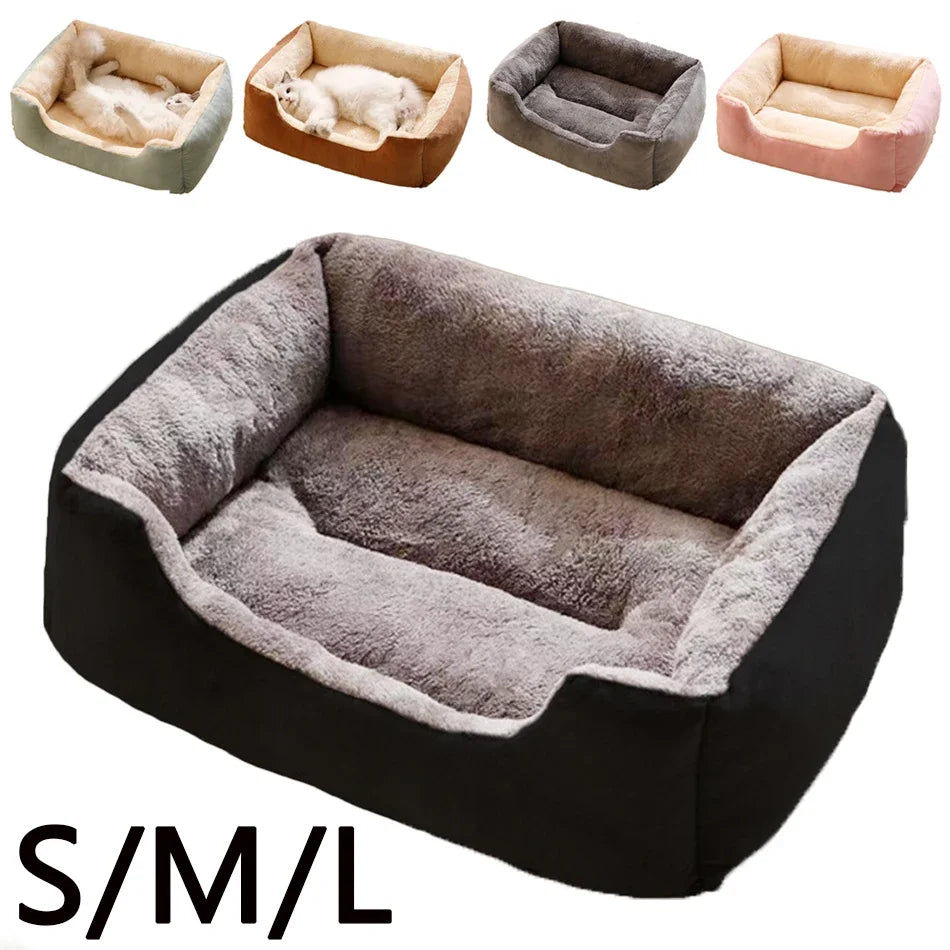 Cozy Pet Bed for Cats and Dogs - Soft Cushion Basket