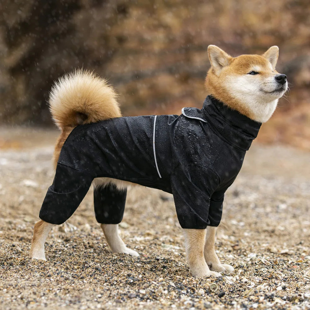 Waterproof Reflective Dog Raincoat Jumpsuit