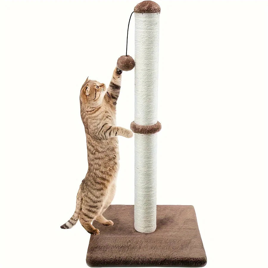 Arbre à chat et griffoir double niveau en sisal
