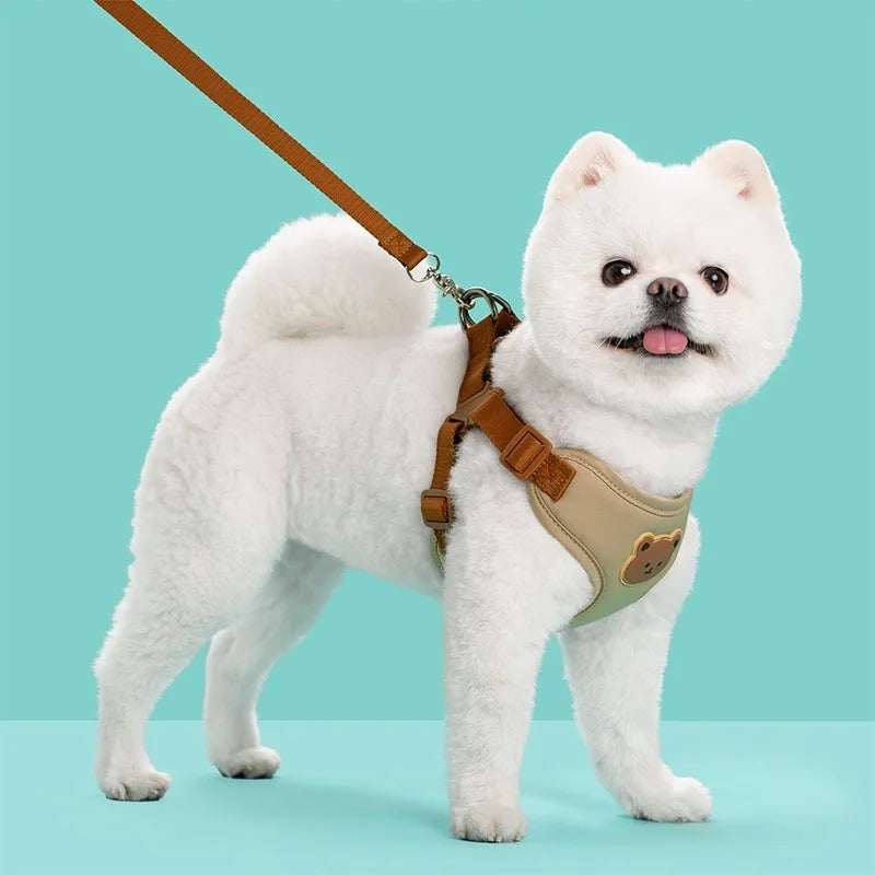 Breathable Pet Harness and Leash Set - Comfortable Chest Vest for Small to Medium Dogs