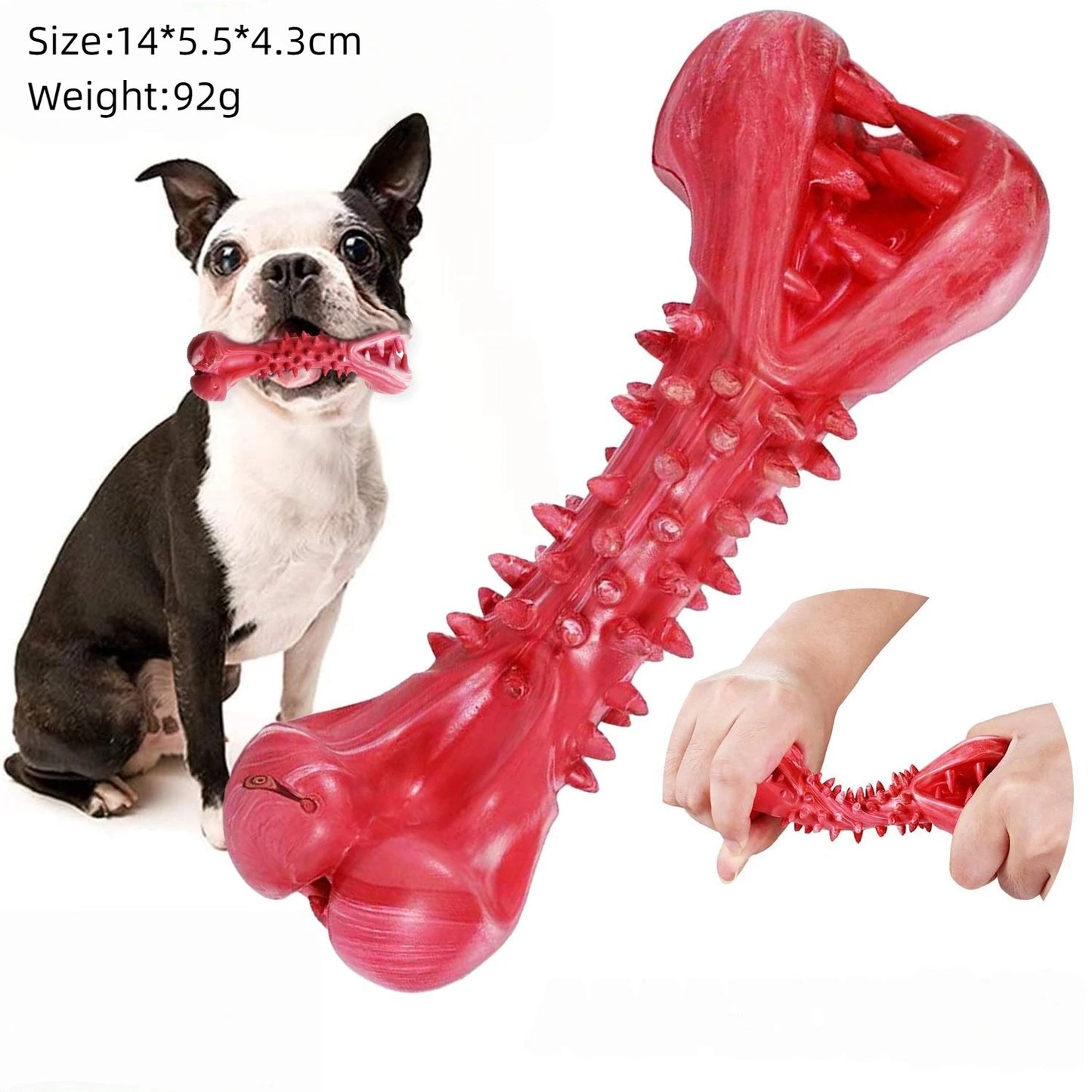 Ultra-Tough Chew Toys for Large Dogs - Beef Flavored Dental Cleaning Bones