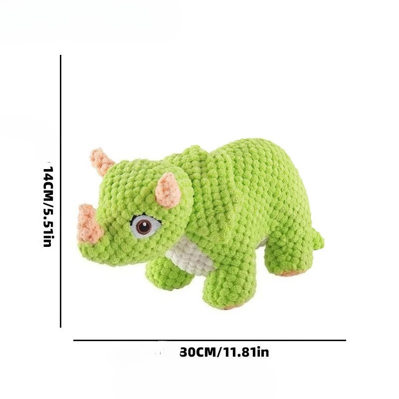 Plush Dinosaur Dog Toy - Interactive Chew Toy for Small Dogs